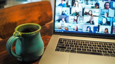 Image of laptop zoom call